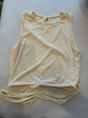 Tie-Waist Tank Top in Cream